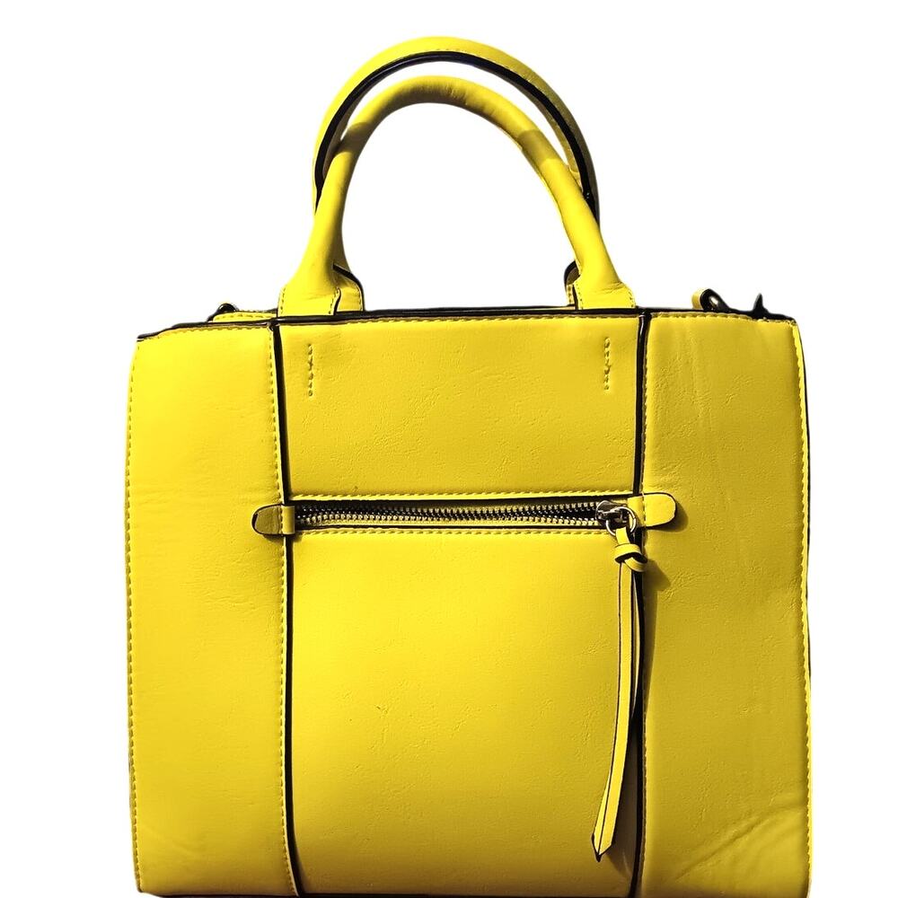 Stradivarius bright yellow handbag purse bag excellent condition